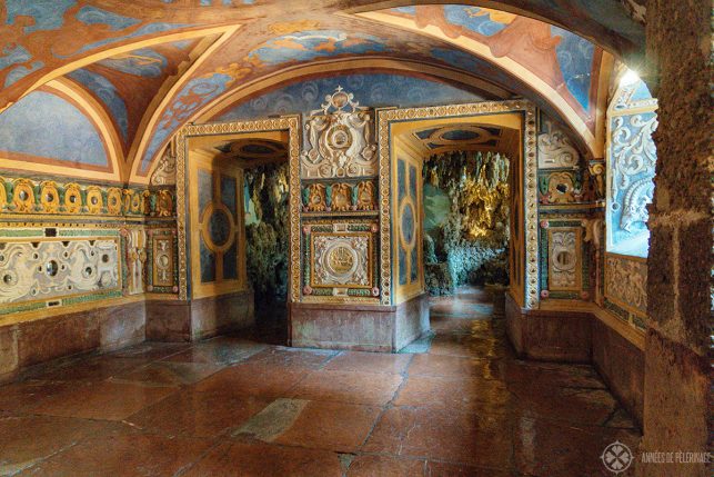 An underground grotto below the palace Hellbrunn