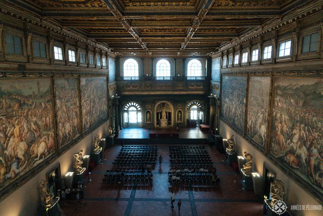 The Hall of the Five Hundred inside the Palazzo Vecchio