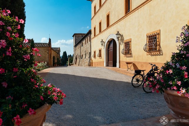 Viel along the historic village road of the estate Castello di Casole