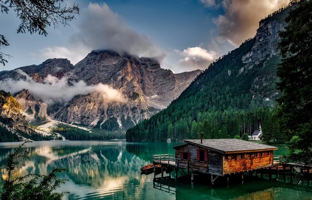 Lake Prags in the Dolomites, Italy