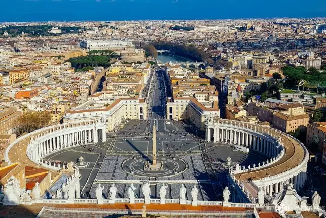 View of Rome from the top of the St. Peter's Cathedral