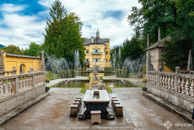 The Table of the Prince water games at Hellbrunn palace