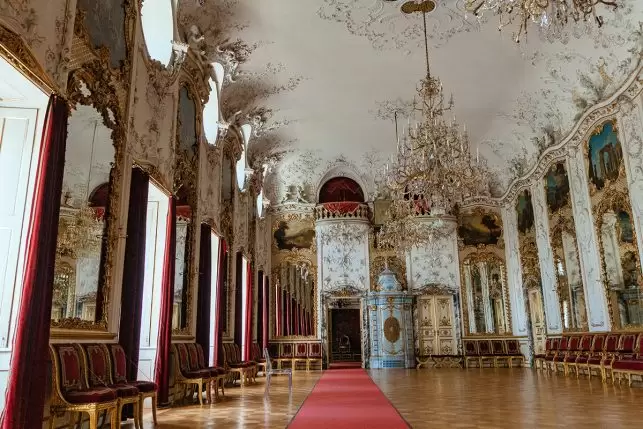 The grand ballroom inside St. Emmeram palace