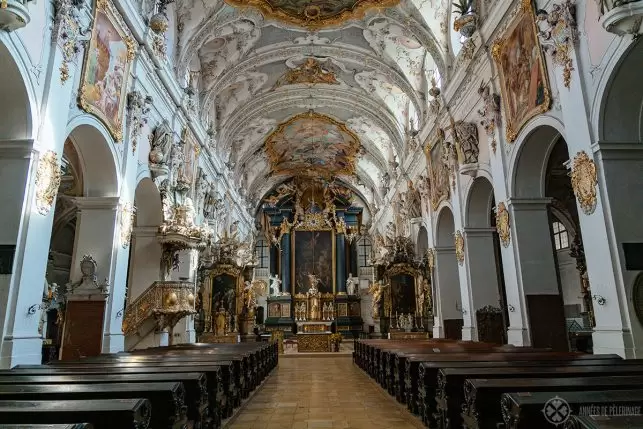 Inside the church of Saint Emmeram's Abbey