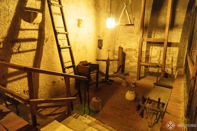 The torture chamber on the first floor of the town hall - one of the many places to visit in Regensburg