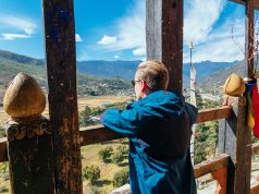 Me looking out at the valley of Paro in Bhutan
