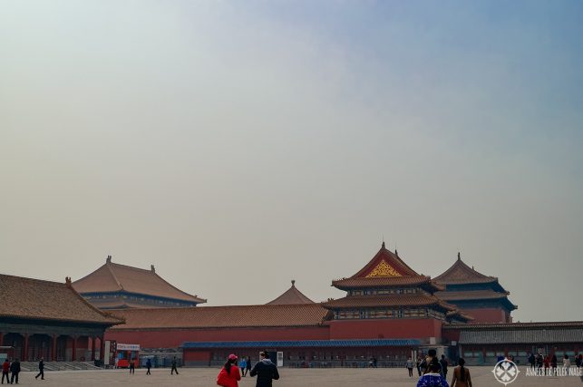 The Palace of Tranquil Longevity paralel to the central axis of the Forbidden City in Beijing