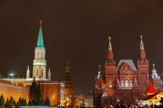 Number 1 on your list of things to do in Moscow: The Red square at night