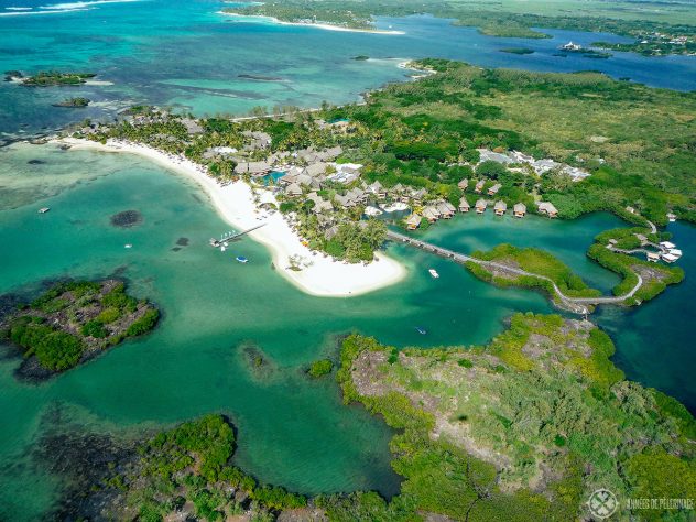 The Constance Prince Maurice hotel form above - probably the best luxury hotel in Mauritius