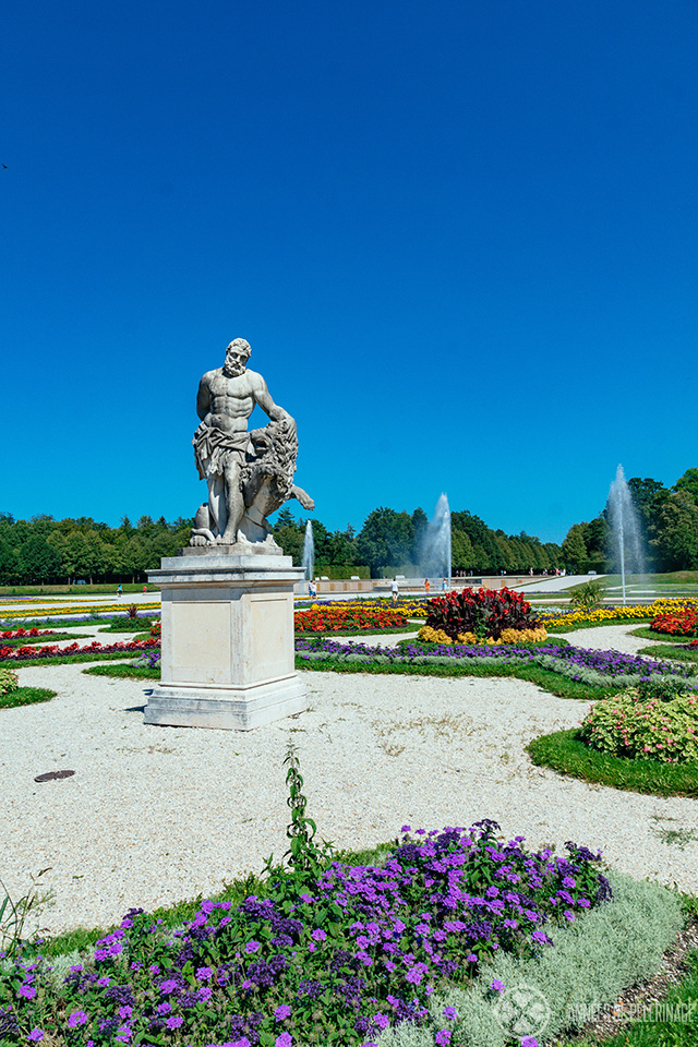 Statue in the garden of Schleissheim Palace