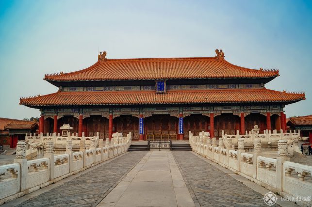 The hall of Heavenly purity at the Forbidden City in Beijing