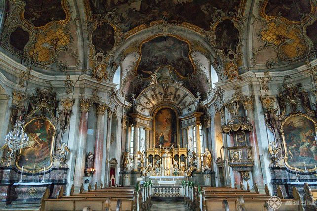 Inside the Käppele Sanctuary - the only big church to survive World War II in Würzburg