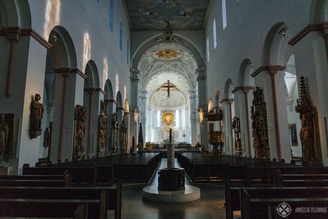 Inside Würzburg Cathedral - most if ithas been restored after World War II