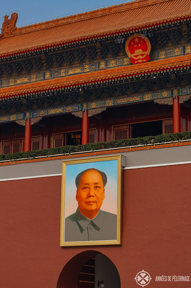 Mao Portrait at the entrance to the Forbidden City in Beijing