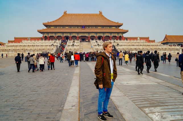 Me, in front of the Hall of Supreme Harmony the place where the coronations of the chinese emperors were held