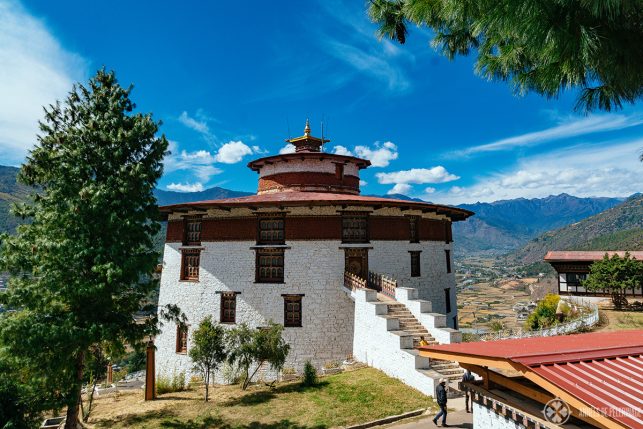 The round tower of the National Museum of Bhutan