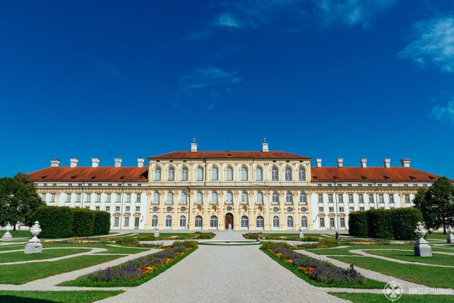 Front view of Schleissheim Palace in Munich