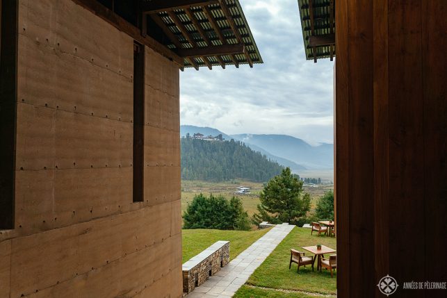 Views of Gangtey Monastery from the Aman lodge