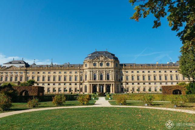 The backside of the Würzburg Residence - the best place to visit in Würzburg