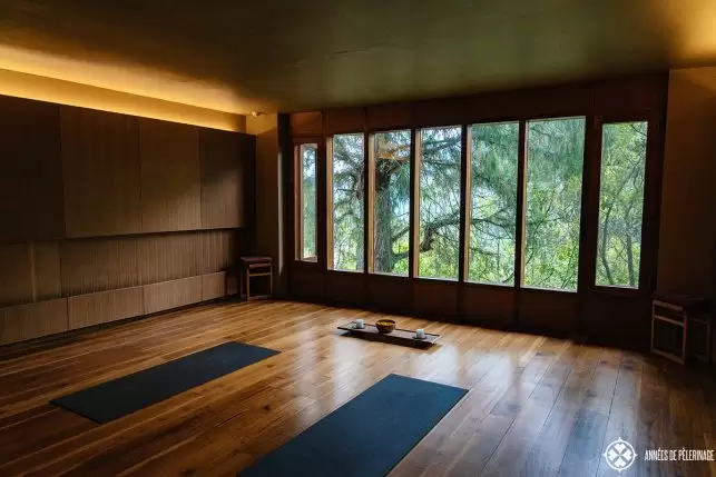 The yoga room in Punakha