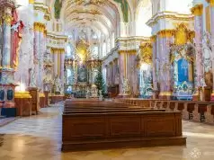 Baroque splendor inside the Fürstenfeld Abbey near Munich, Germany