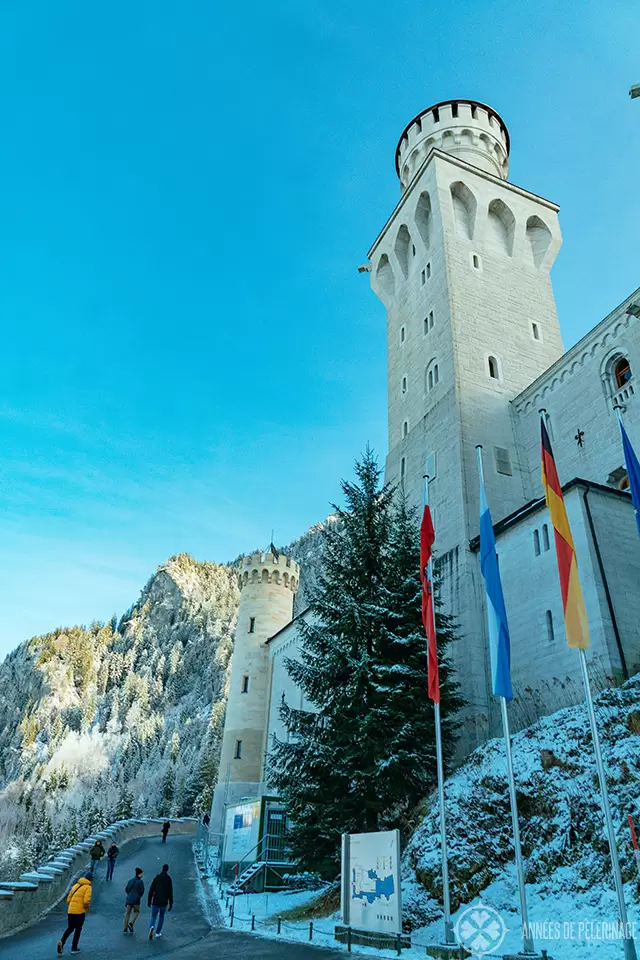 The last meters of the road up to casle Neuschwanstein