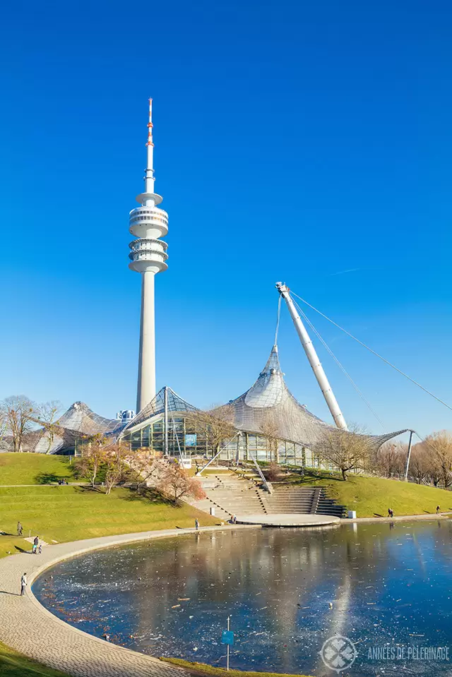 The Olympic Tower in the heart of the Olympic park in the North of Munich