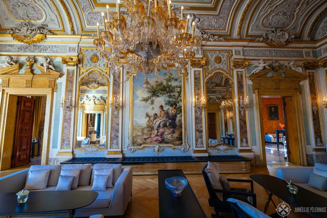 the ballroom on the second floor of Aman Venice