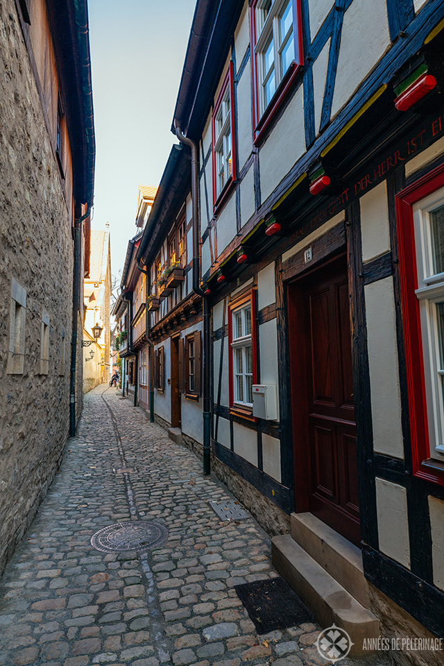 The Kirchgasse street with many beautiful half-timbered houses