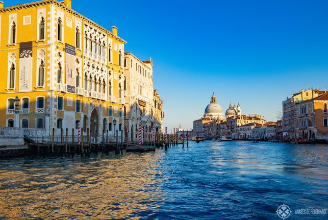 The view point at the ponte dell'academia in venice italy