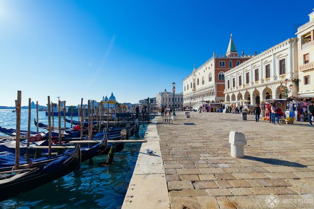 The St Mark's water front in Venice