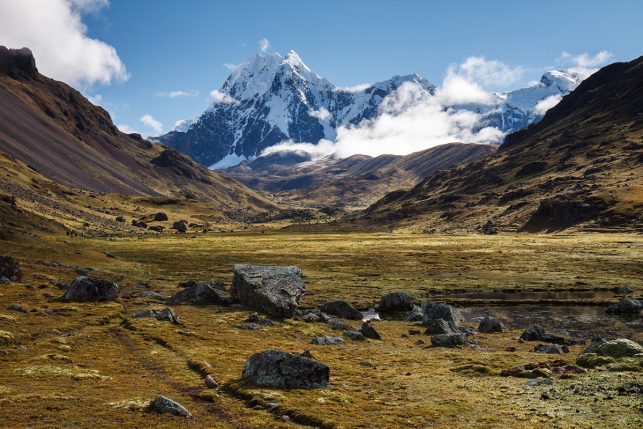 The beautiful Ausangate Mountain - one of the best places to go trekking near Cusco.