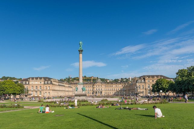 The New Palace of Stuttgart and Schlossplatz square