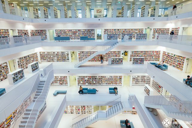 Inside the fantastic public library of Stuttgart