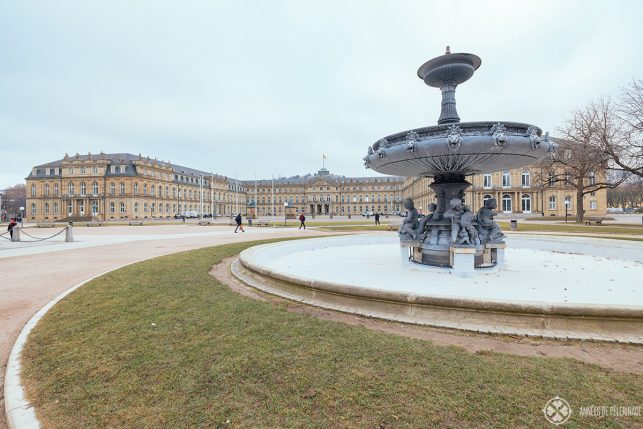 The Schlossplatz (new palace square) in the centre of Stuttgart, Germany