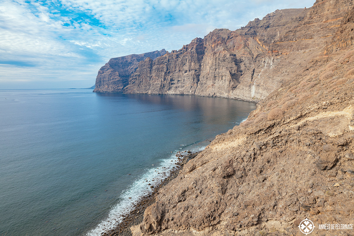 The Los Gigantes cliffs on Teneriffe from the view point in Acantilados