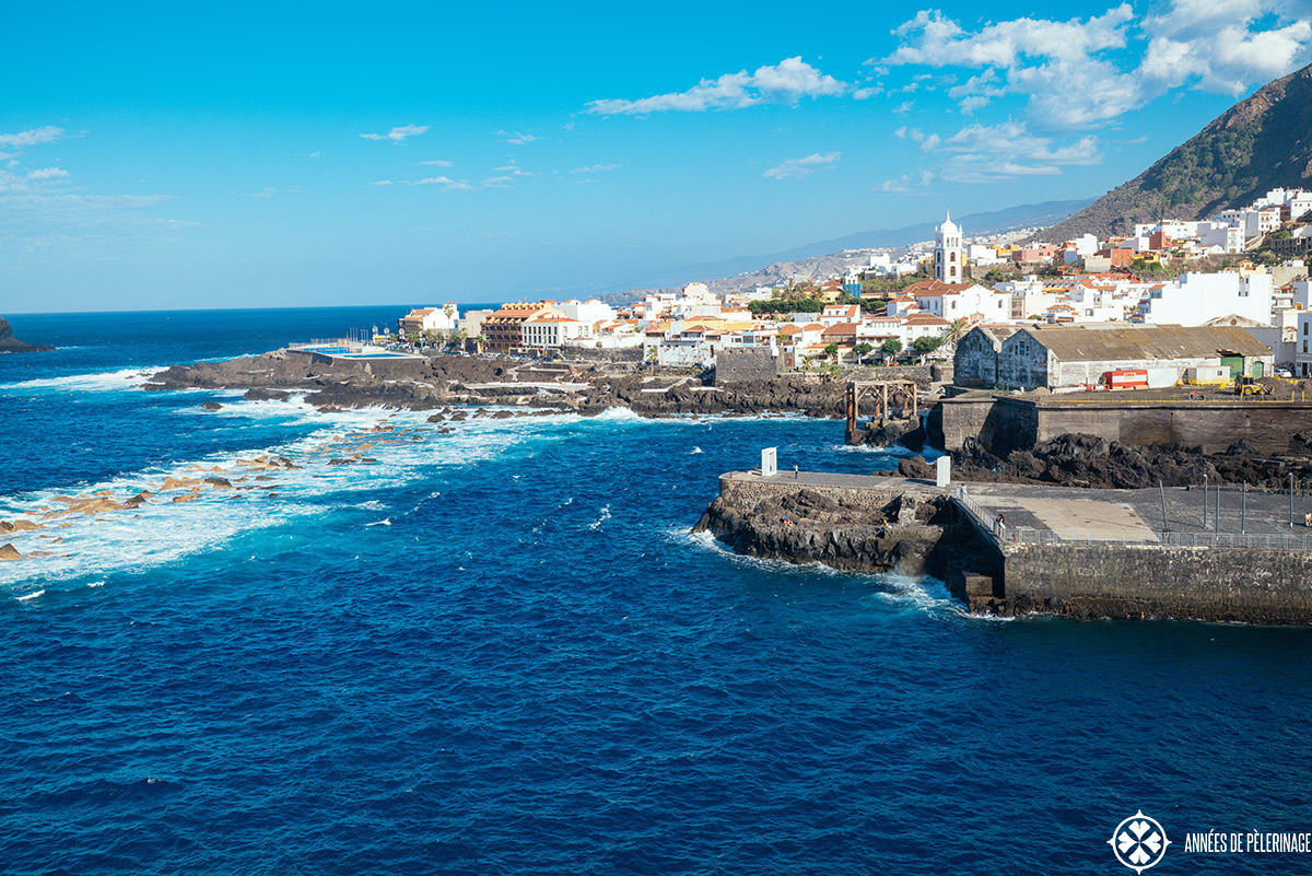 View of the old harbor of garachico, tenerife