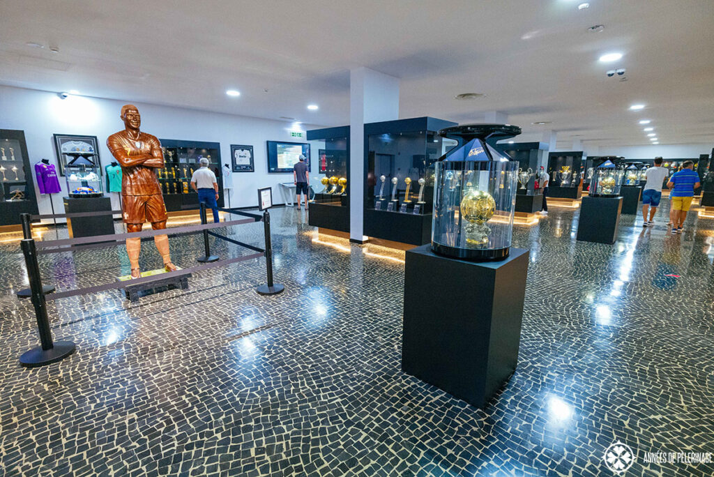 inside the cr7 museum in Funchal, Madeira