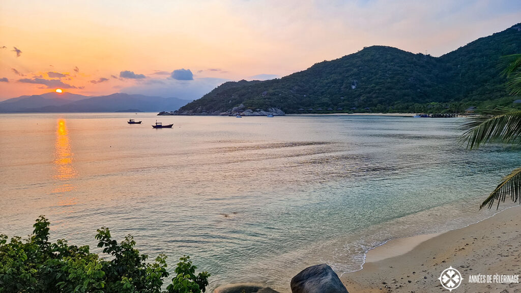 Six Senses Ninh Van Bay at sunset