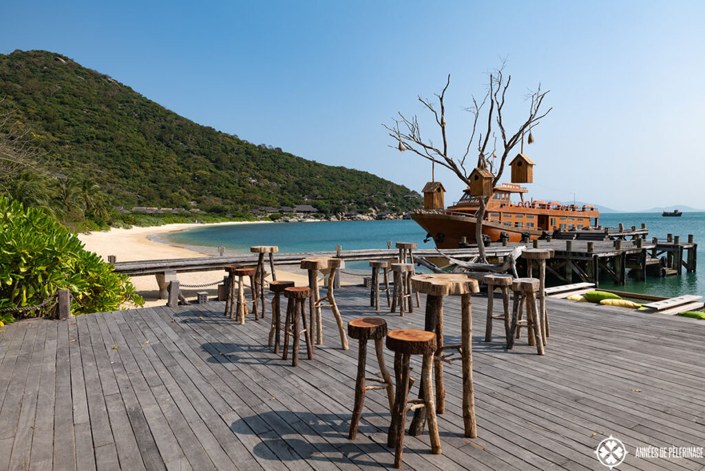 the main pier of the Six Senses Ninh Van Bay