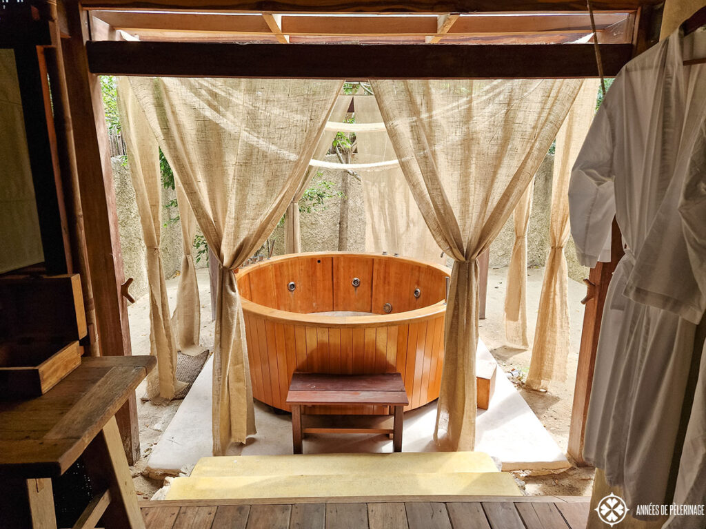 a whirlpool as part of the spa facilities