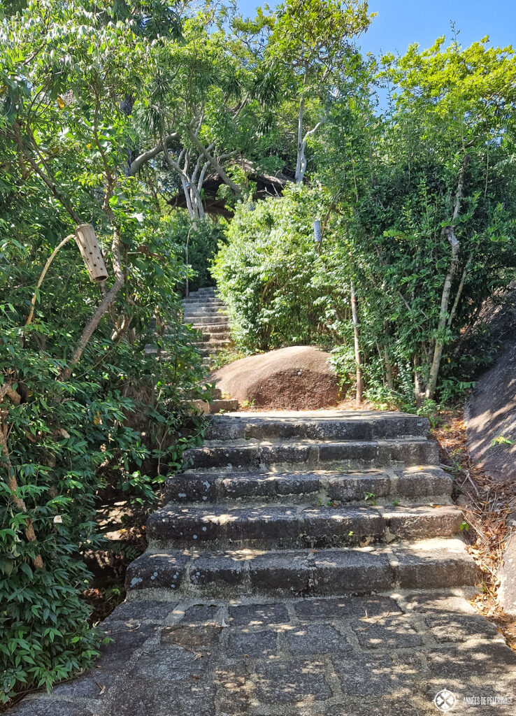 one of the many stairs throughout the resort