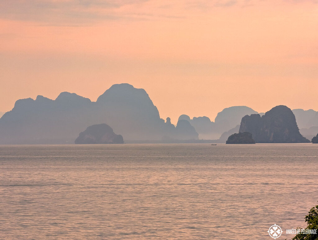 sunset as seen from villa six senses koh yao noi