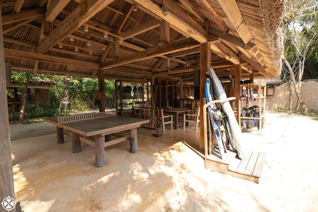 The water sports center at the Six Senses Ninh Van Bay