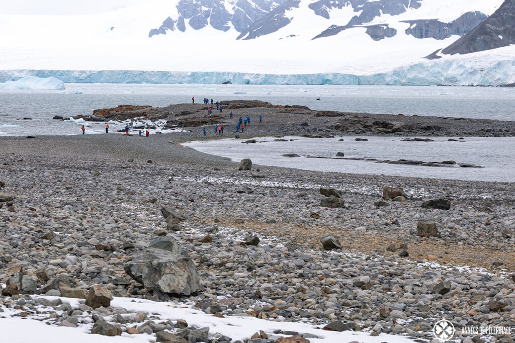 a typical landing site in Antartica