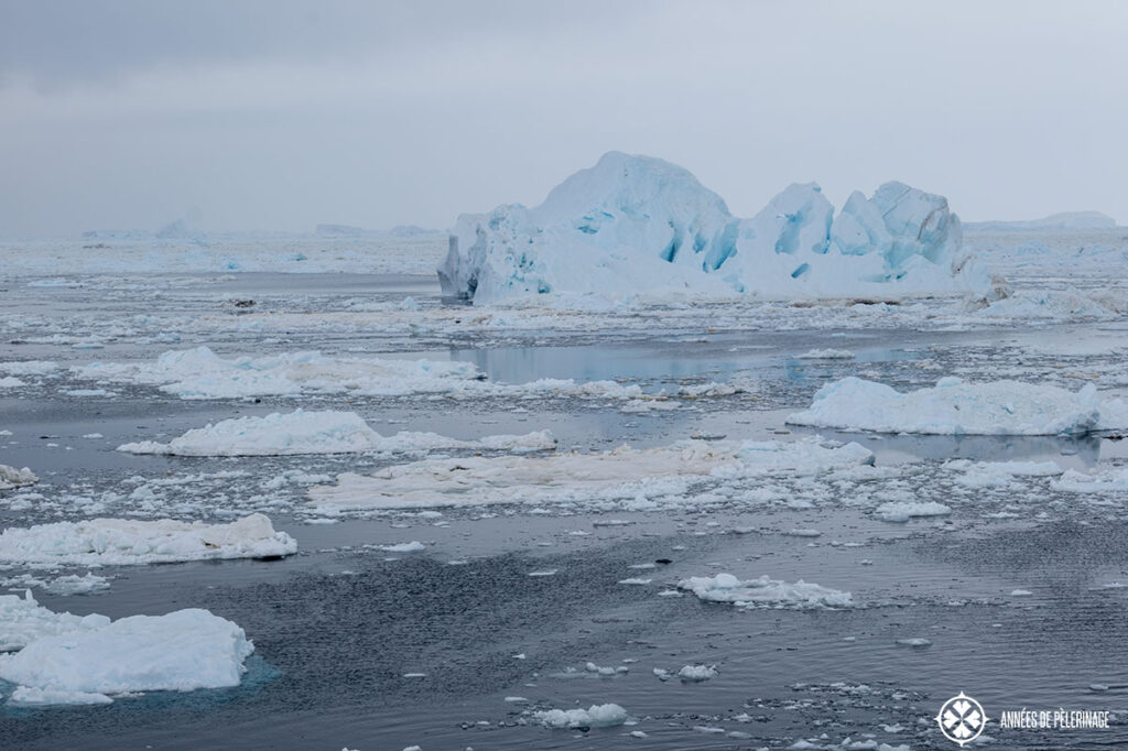 dense pack ice in the weddell sea