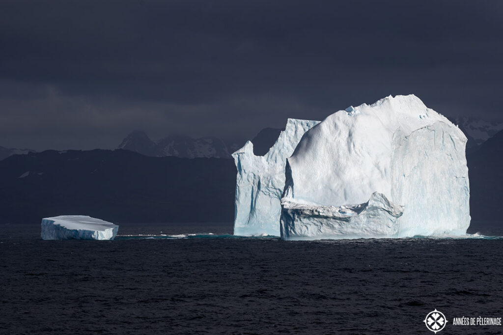 a dramatic iceberg in antartica