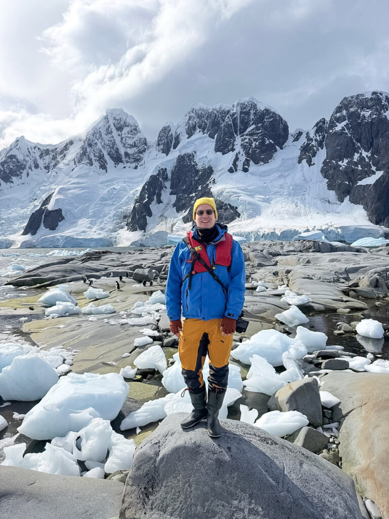 a super sunny day in antartica