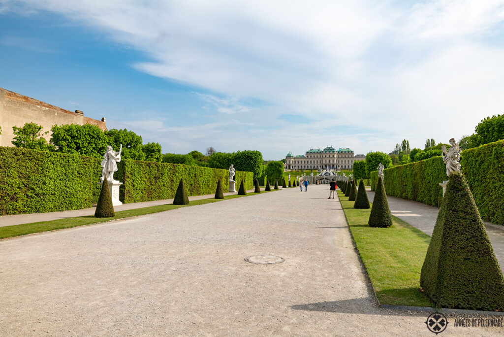 The belvedere palace in vienna in summer