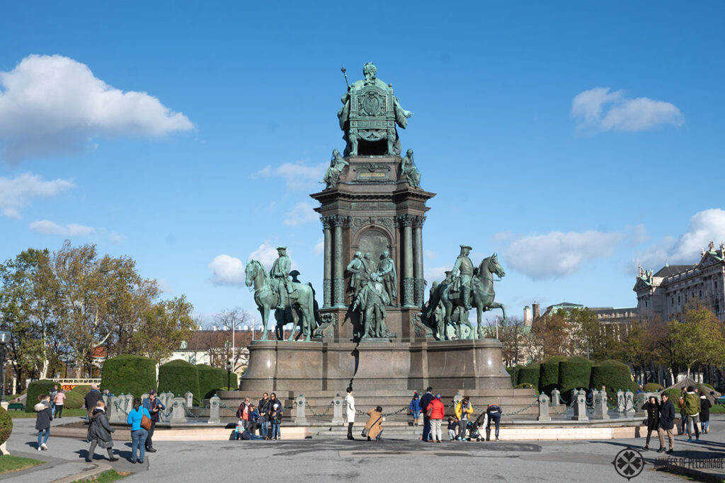 The maria theresia monument in the museum disrict of vienna